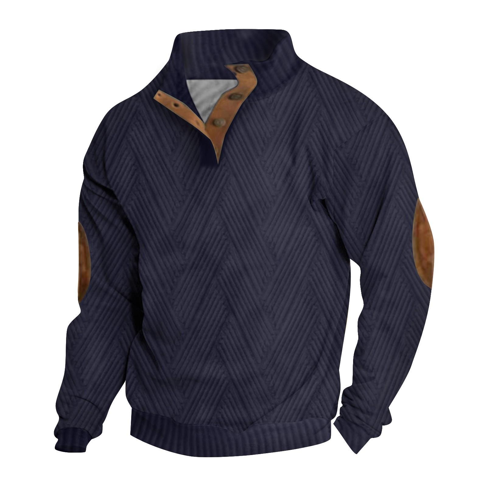 Challenge Lente en herfst herensweatshirt met staande kraag is outdoor casual truien tops L Vloot