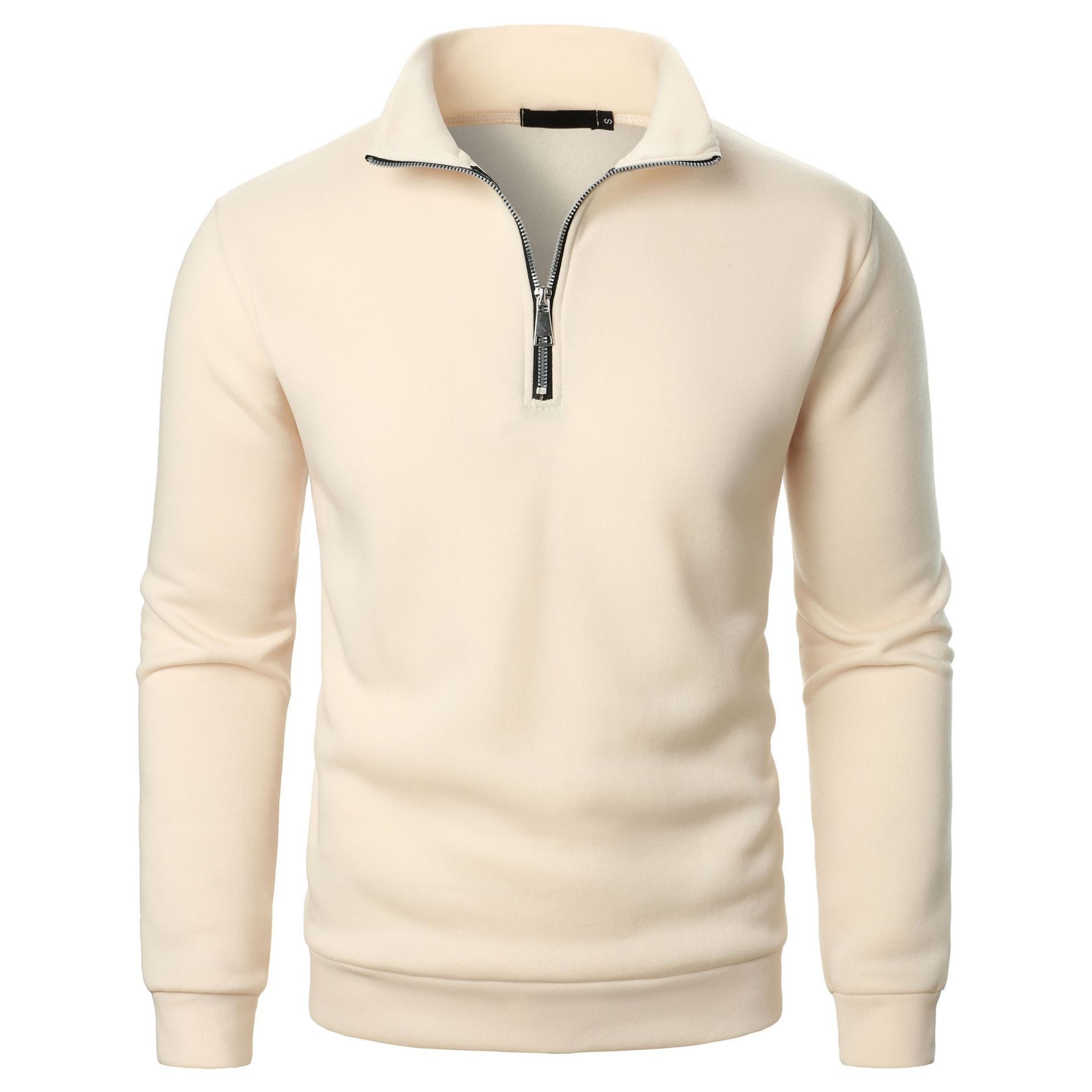 Cloth W Heren Herfst Winter Heren Half Rits Pullover Sweatshirt Turtleneck Raglan Lange Mouw Hoodies Warme Streetwear Zakelijke Jassen Yasheng M abrikoos
