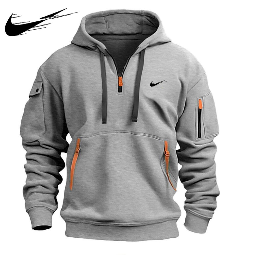Trendy Clothing Factory 2024 Herfst/Winter Heren Casual Multi Rits Arm Zak Hoodie Pullover Grote Hoodie L
