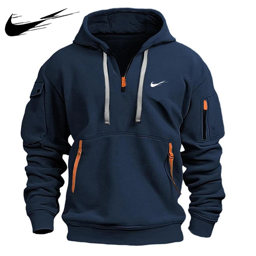 Trendy Clothing Factory 2024 Herfst/Winter Heren Casual Multi Rits Arm Zak Hoodie Pullover Grote Hoodie XL