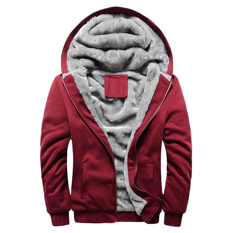 Mysterious Gift Winterjas Heren Warme Jas Dikke Fleece Mannelijke Rits Capuchon Jassen Casual Capuchon Sportkleding Buitenkleding Lange Mouwen Sport Hoody XXXXXL