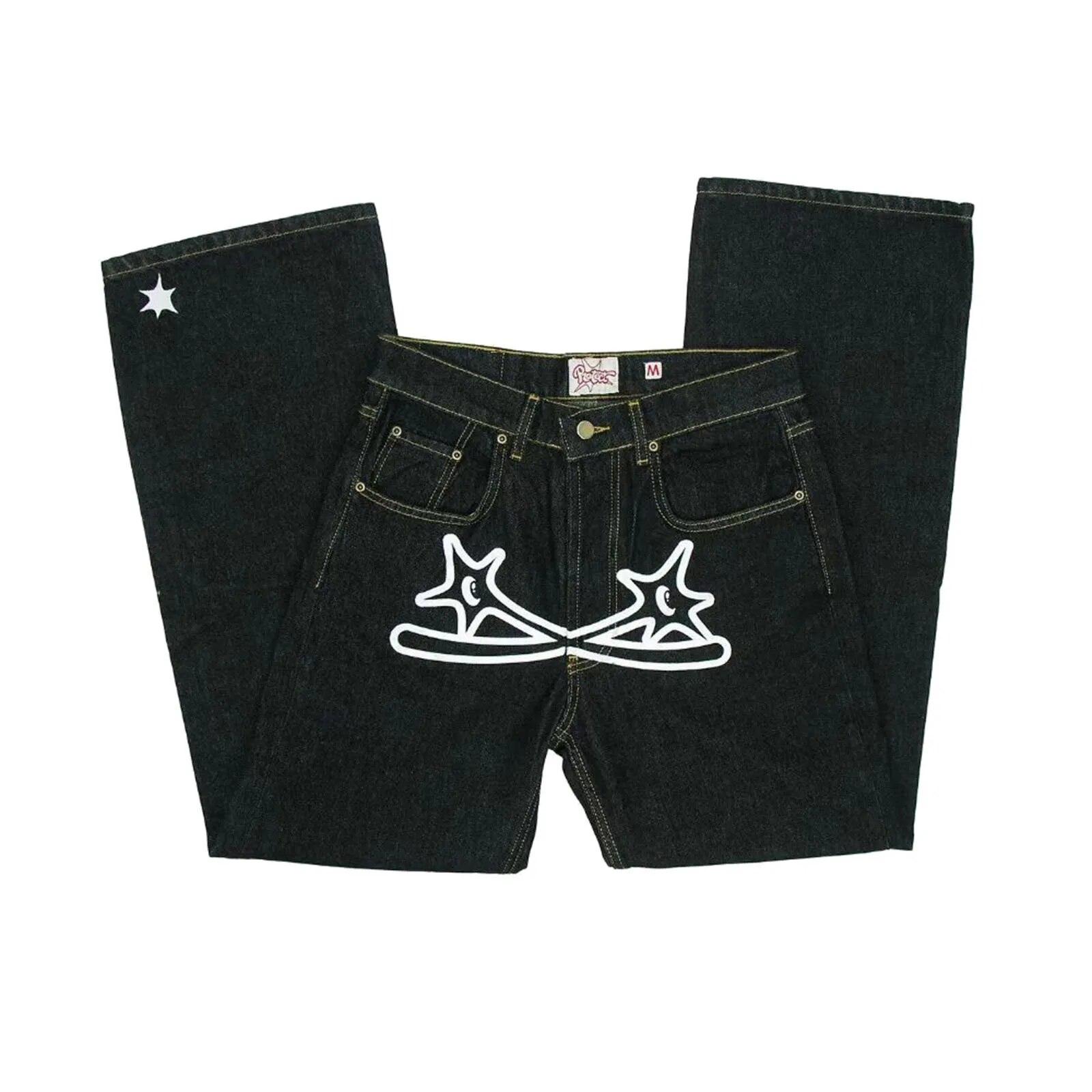 Kuake Duan Mannen Vrouwen Y2K Jeans Broek Hip Hop Straat Rechte Been Jeans Lente Herfst Denim Broek Nieuwe Mode Casual Broek streetwear XL wit