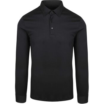 Desoto Polo Shirt Lange Mouw  Longsleeve Poloshirt Essential Black