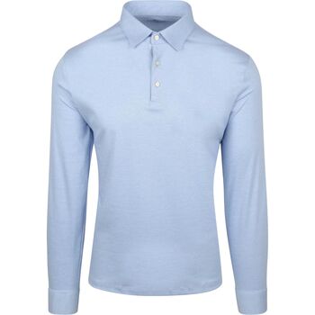 Desoto Polo Shirt Lange Mouw  Longsleeve Poloshirt Essential Lichtblauw