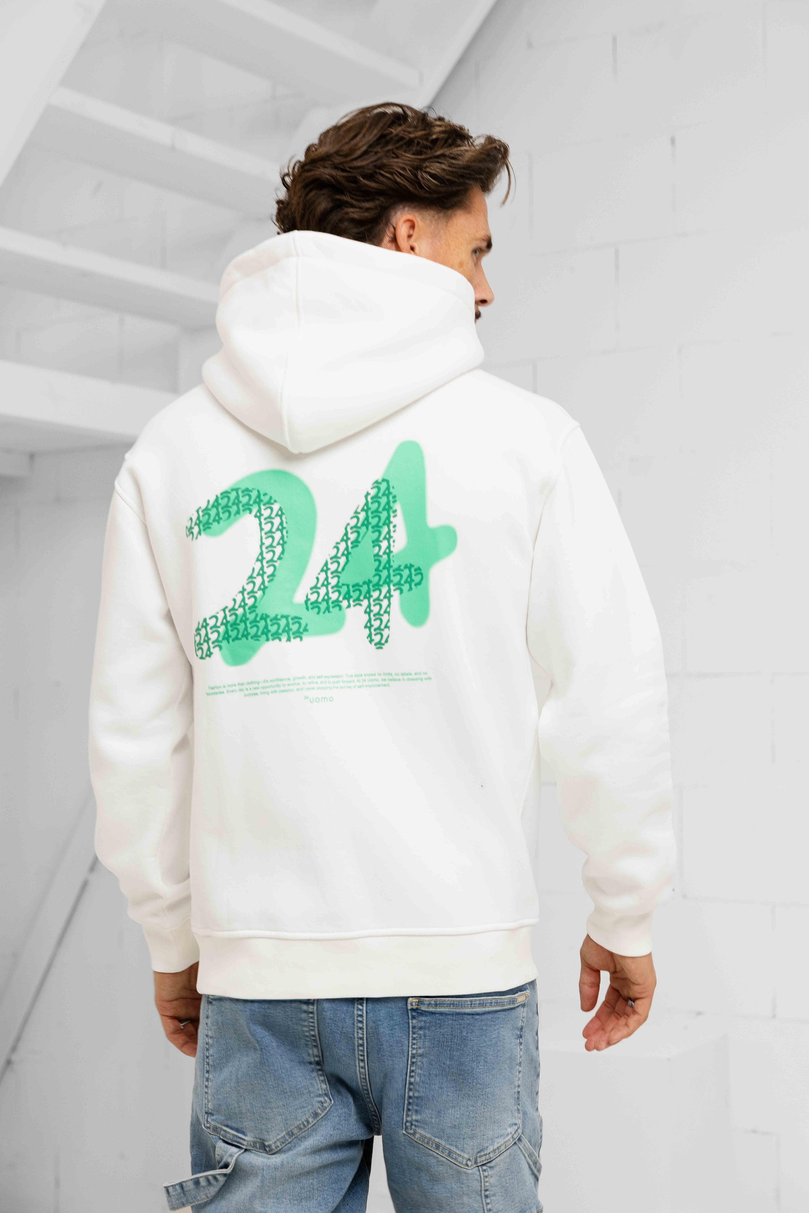 24 Uomo Artwork Hoodie Off-White