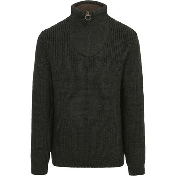 Barbour Sweater  New Tyne Zip Trui Wol Olijfgroen