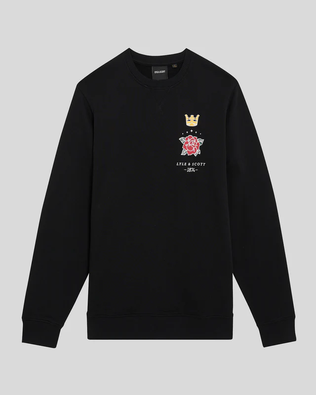 Lyle and Scott Rose crow gravic crew neck -