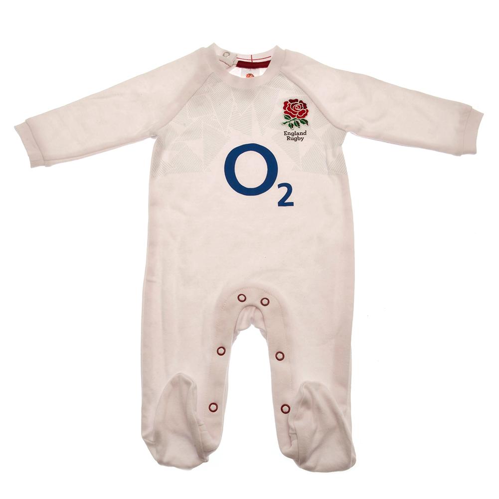England RFU Engeland RFU Baby 2023-2024 slaappakje 0-3 Months wit/rood