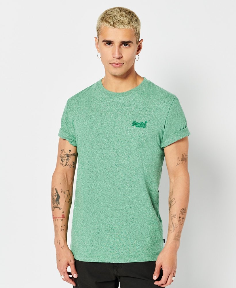 Superdry Organic Cotton Essential Logo T-Shirt Bright Green Grit 