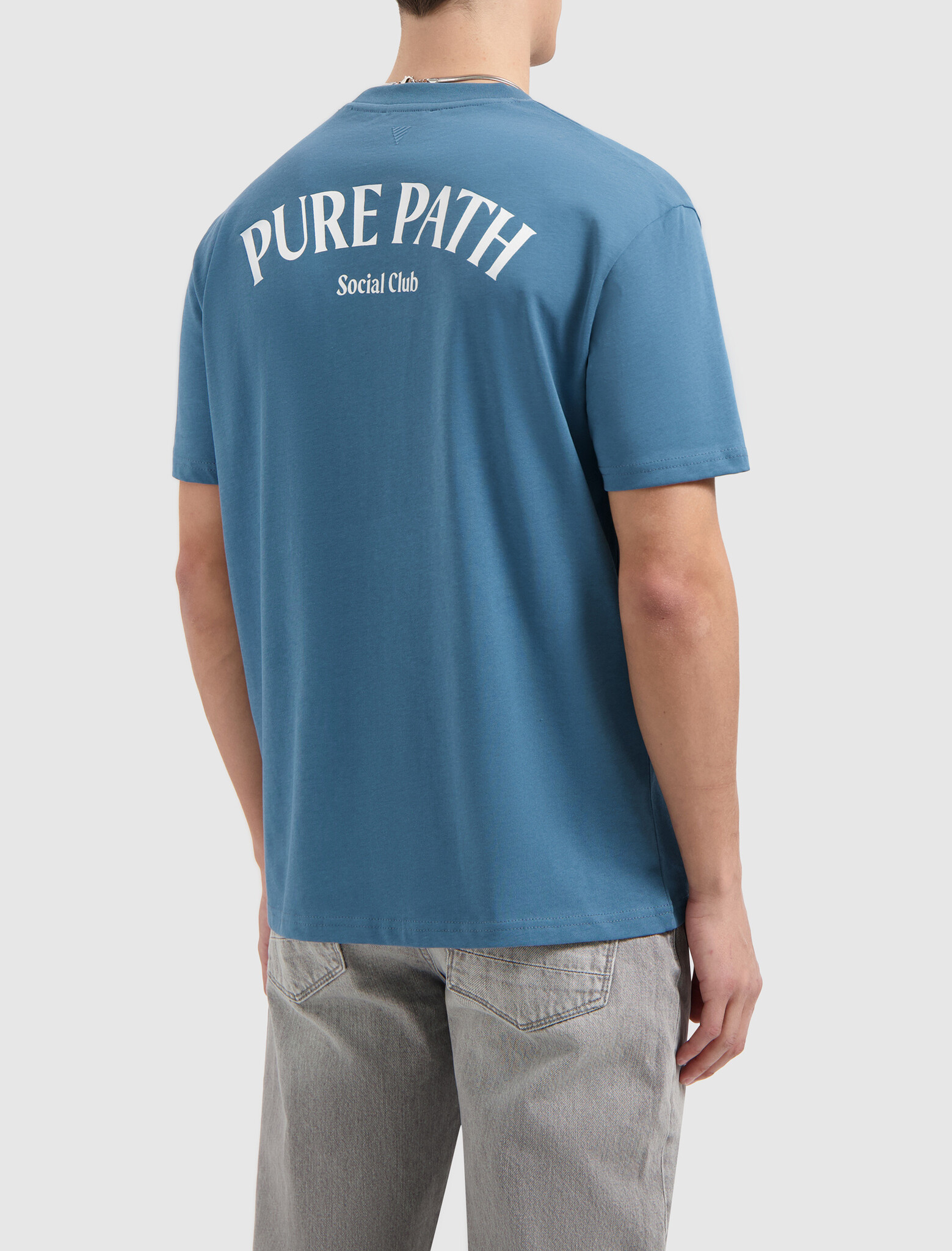 Pure Path Club Domino T-shirt Mid Blue 