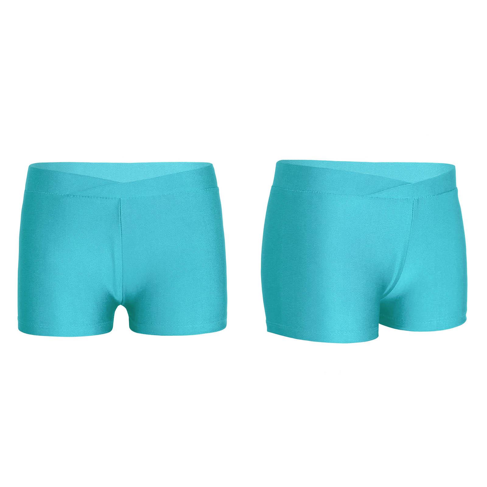 Yeahdor Kinderen meisjes elastische taille shorts kind dans sport gymnastiek workout bodems shorts 9-10 Years