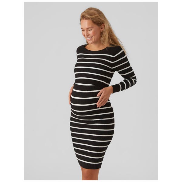 Mamalicious Positiejurk MLNEWSIV JUNE LS UK KNIT DRESS 2F A NOOS