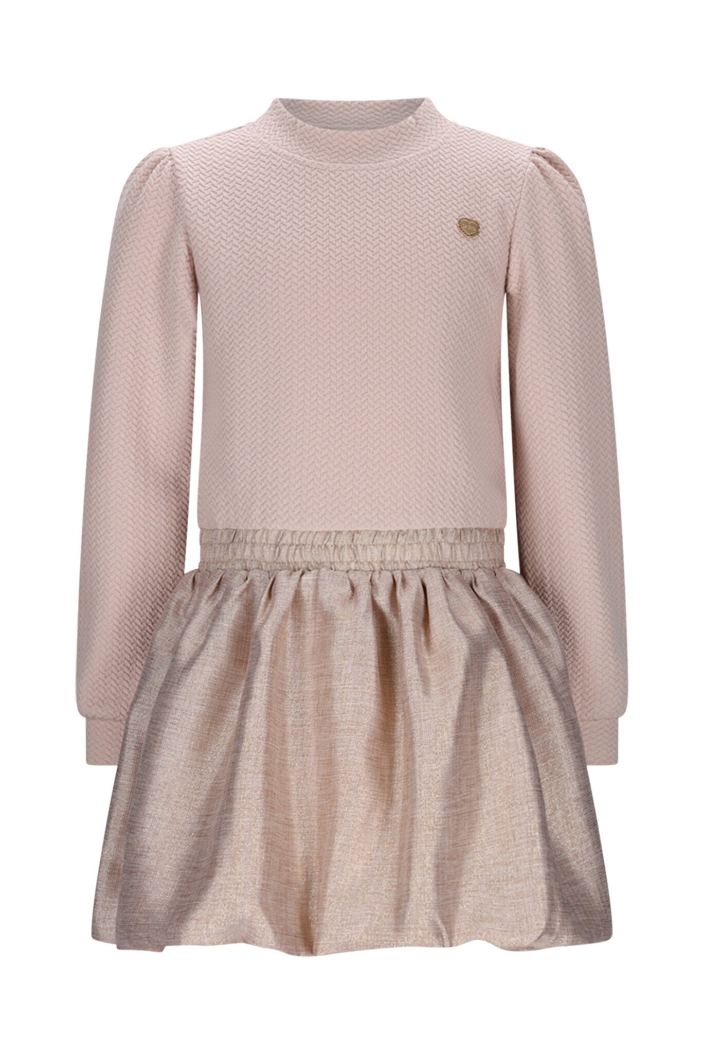 Le Chic winter jurk meisjes - goud - Salloon - glitter, gebreid
