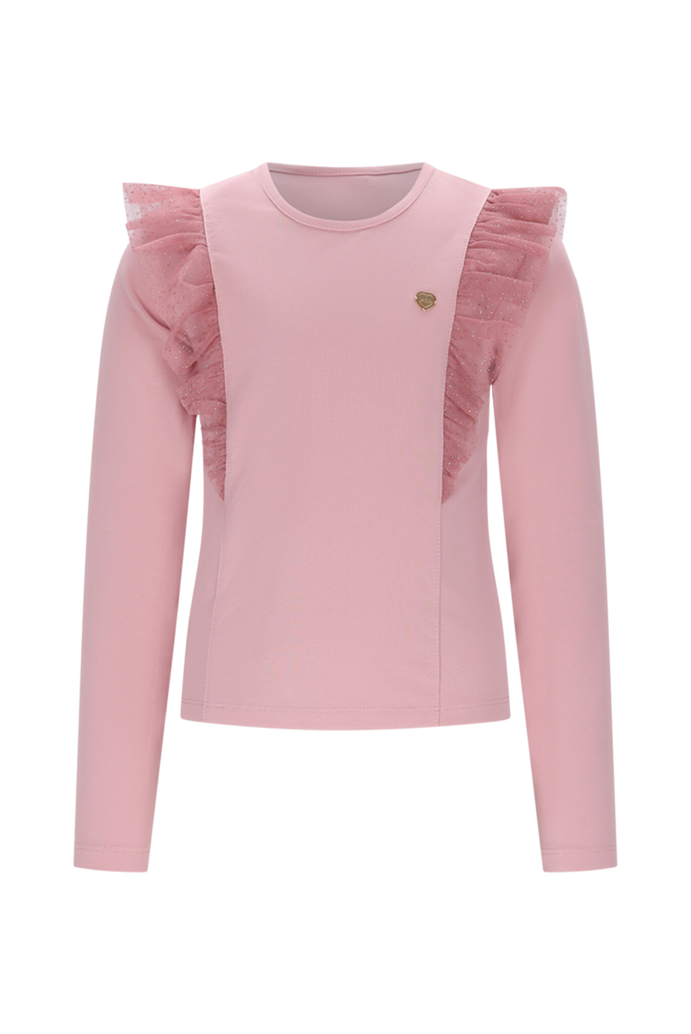 Le Chic winter t-shirt meisjes - roze - Nuffy - confetti-net