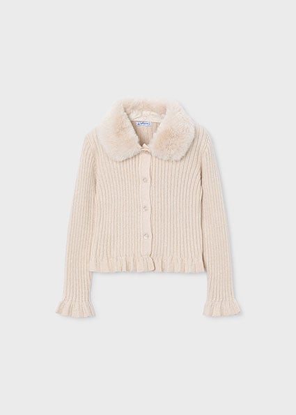 Mayoral winter vest meisjes - beige - fur