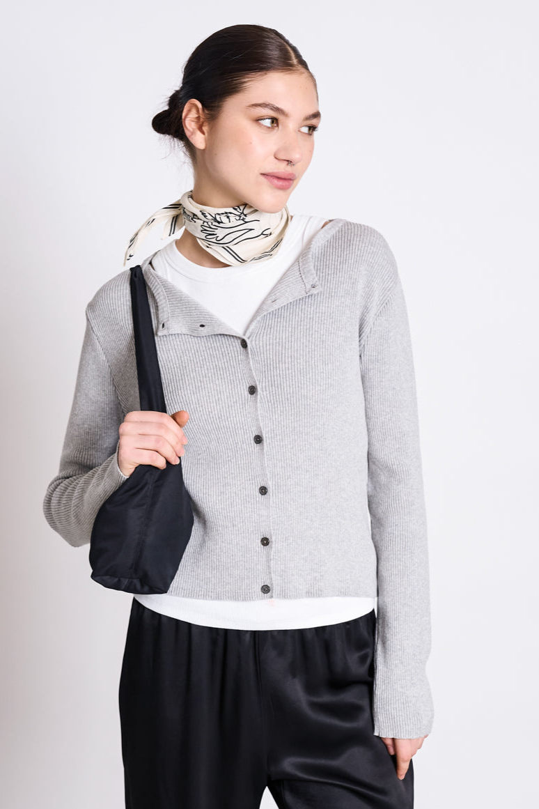 JAN N JUNE JAN 'N JUNE Damen vegan Strickjacke Glimt Hellgrau Gots