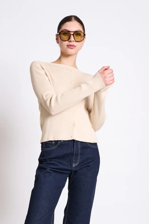 JAN N JUNE JAN 'N JUNE Damen vegan Strickjacke Glimt Beige