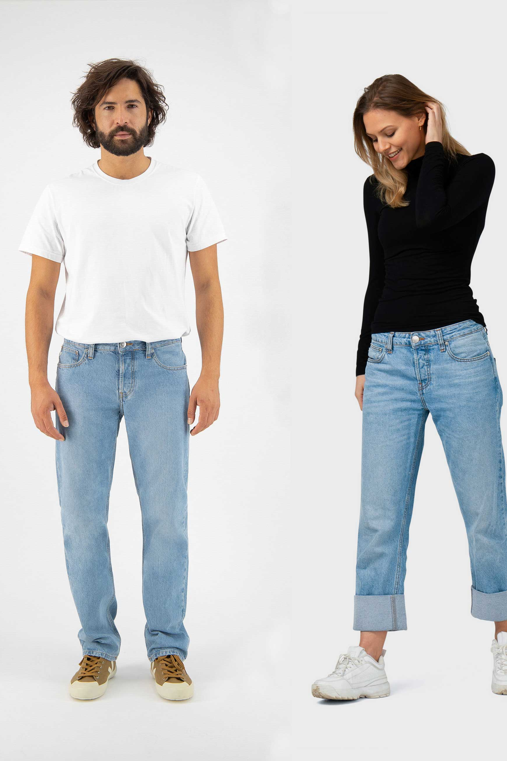 MUD Jeans Herren vegan Jeans Relax Fred Hellblau