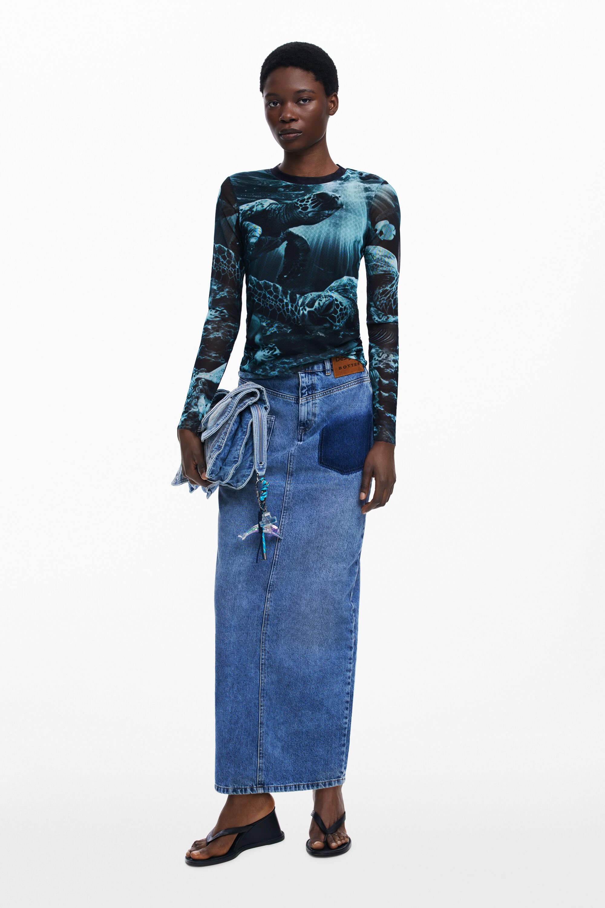 Desigual Lange denimrok Botter - BLUE