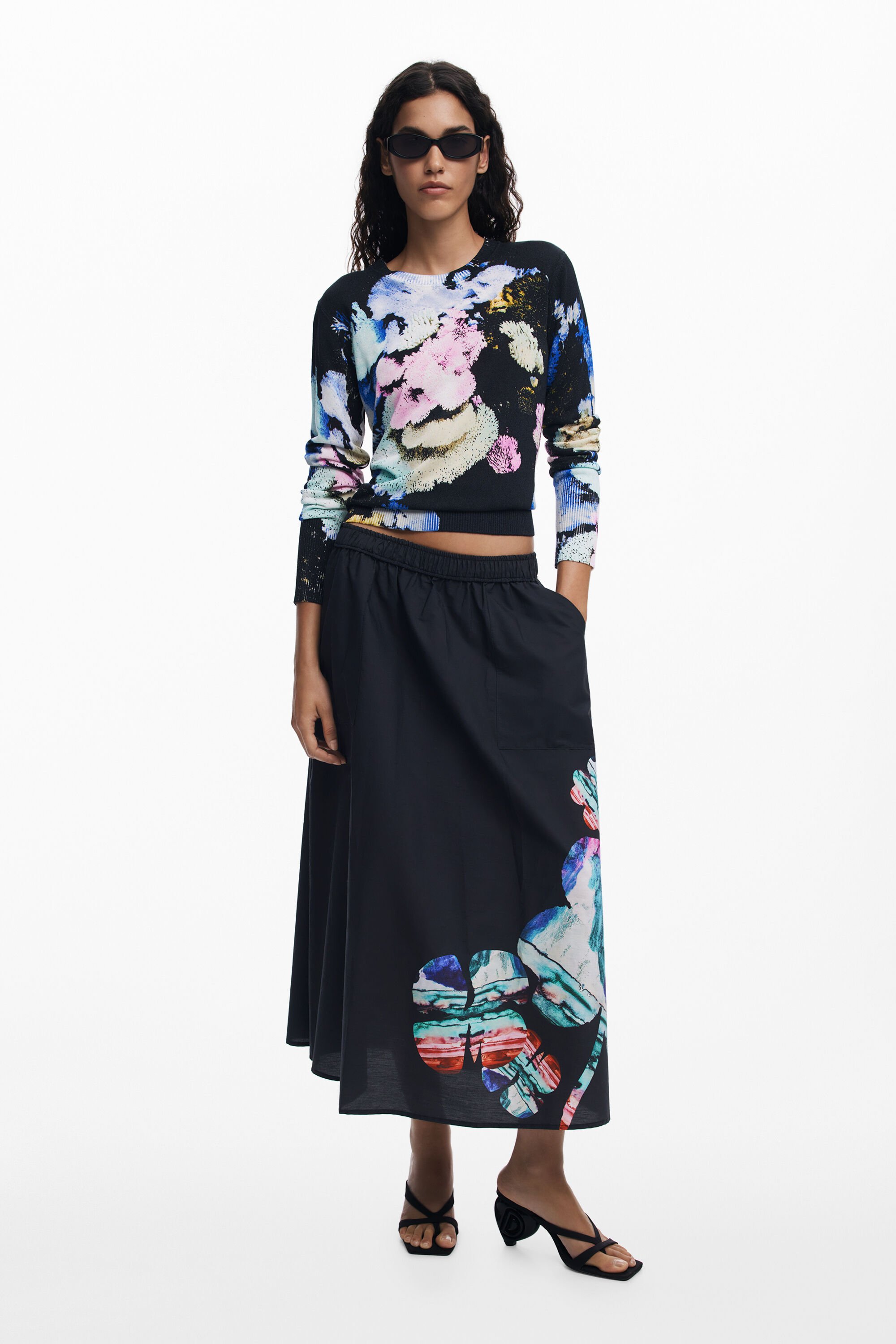 Desigual Rok ontworpen door Mr. Christian Lacroix - BLACK