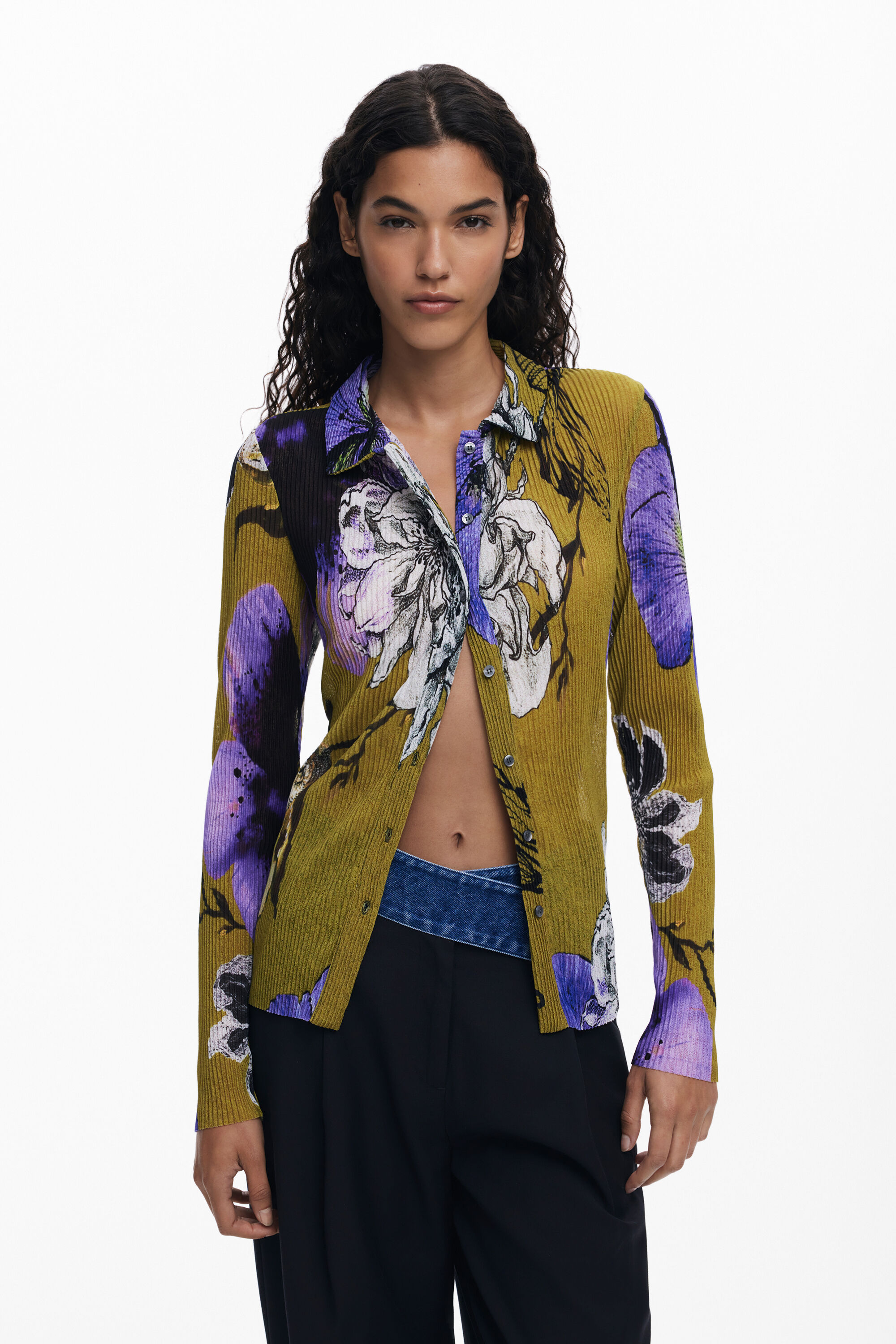 Desigual Geknoopt T-shirt ontworpen door Mr. Christian Lacroix - GREEN
