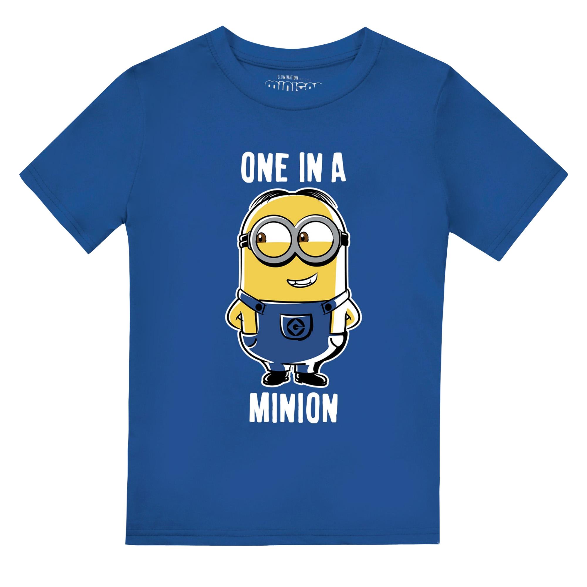 Minions jongens één in een Minion T-shirt 5-6 Years koningsblauwe kleur