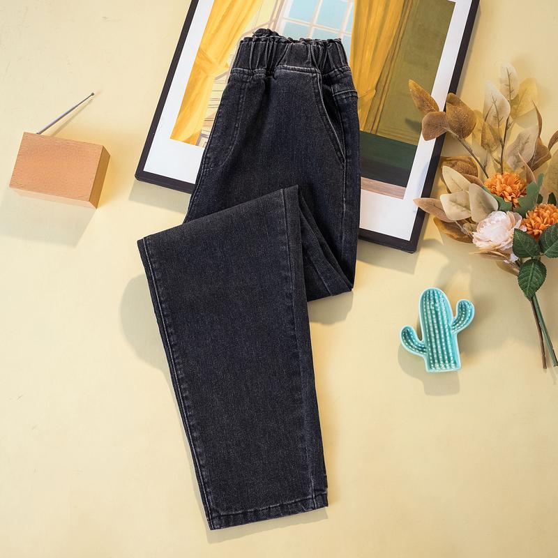 Just Fashion X Summer Jeans Long Pants Women Elastic Loose Basic Harem Pants Trousers Blue Jeans High Waisted XXL zwart