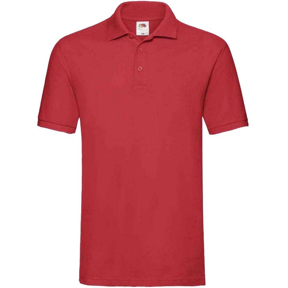 Fruit Of The Loom Mens Premium Cotton Pique Polo Shirt S