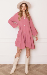 Jurkjes Oversized Katoenen Tuniek Dewi Dust Roze