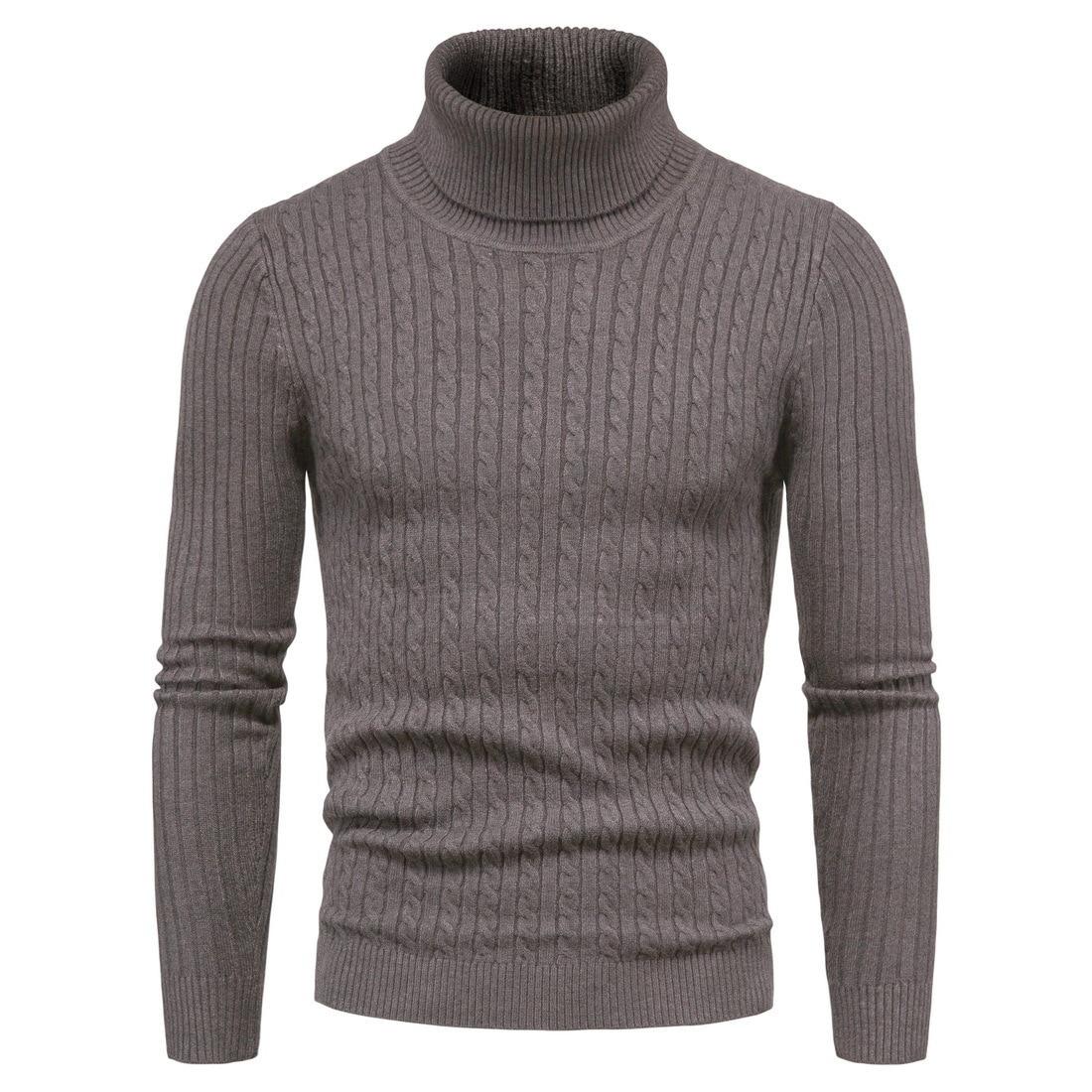 King Billion Herfst en winter coltrui warme mode effen kleur trui heren trui slanke pullover heren gebreide trui onderkant shirt S
