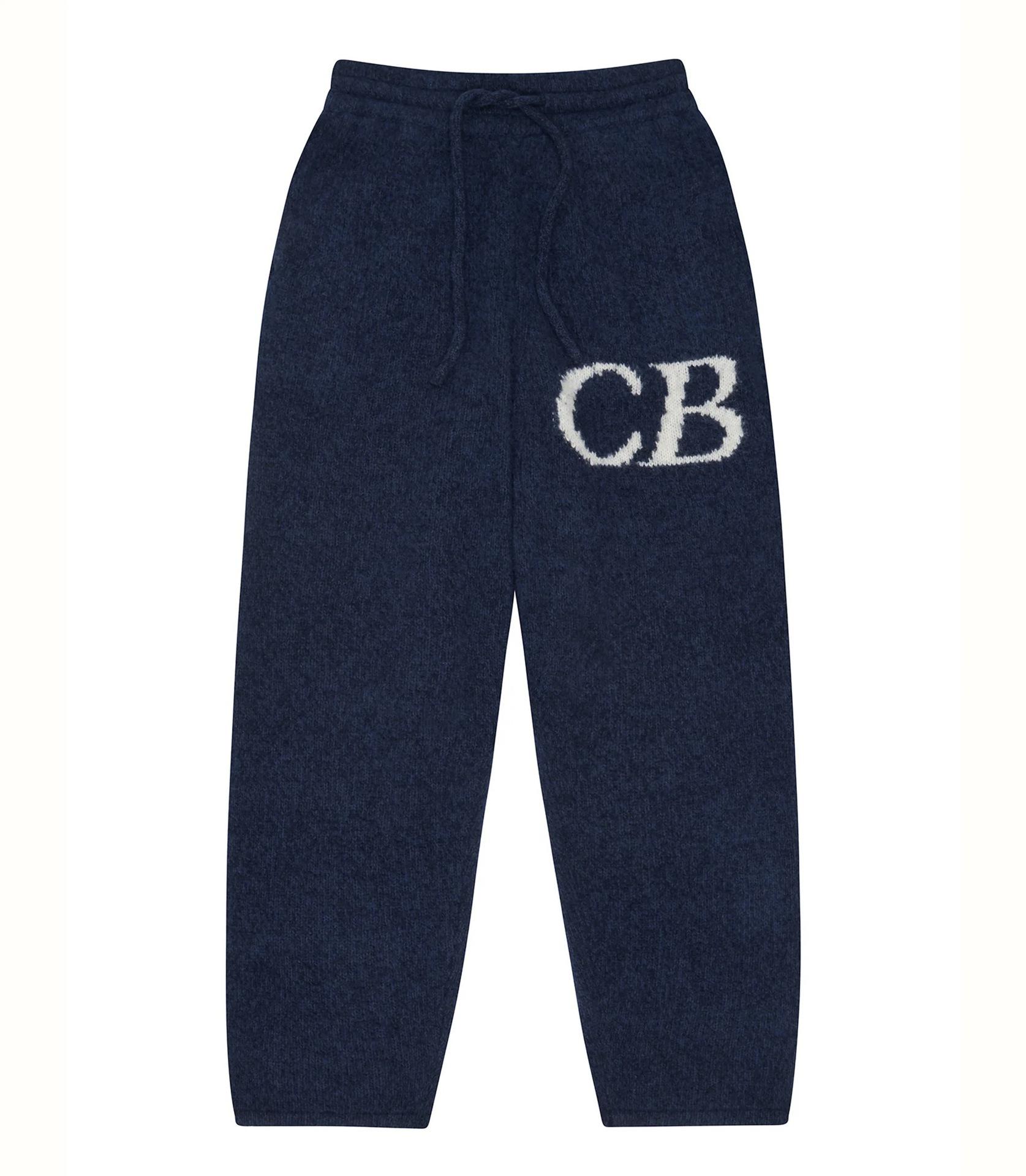 StrideBox CB Trendy Minimalist Logo Jacquard Sweater - Unisex, Loose Fit, Round Neck S