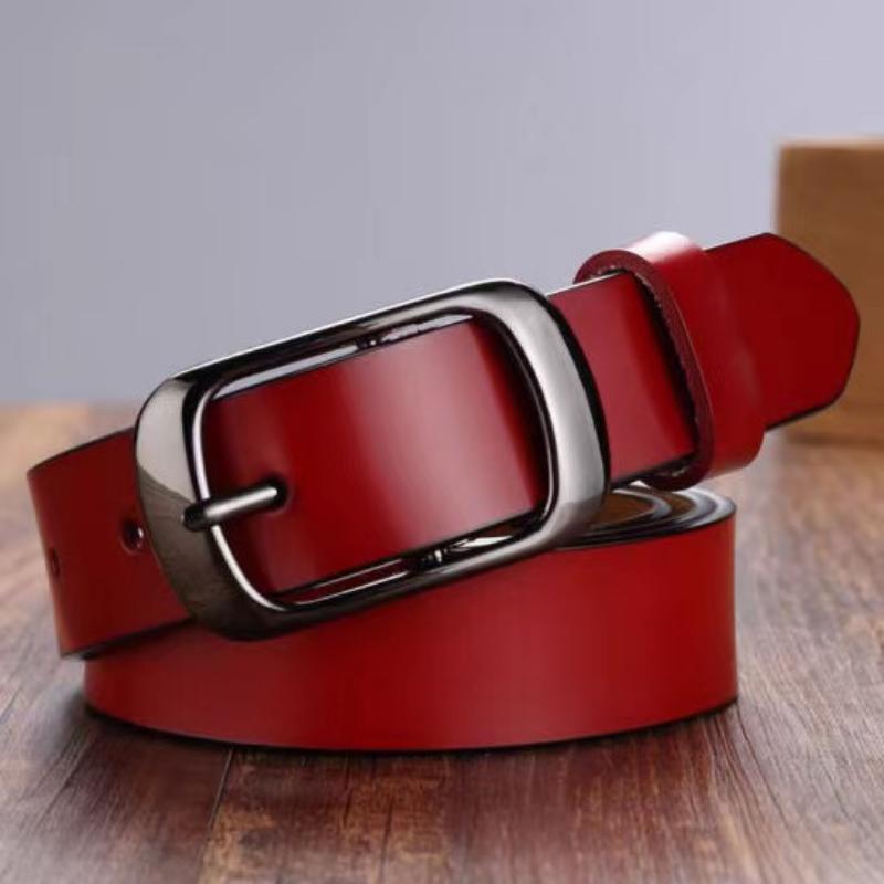 L.RIDING PULO Riem Dames Dun Eenvoudig Veelzijdig Casual Riem Vrouwelijke Broekriem Retro Pin Gesp Decoratieve Broekriem Vrouwelijke Studenten 115cm