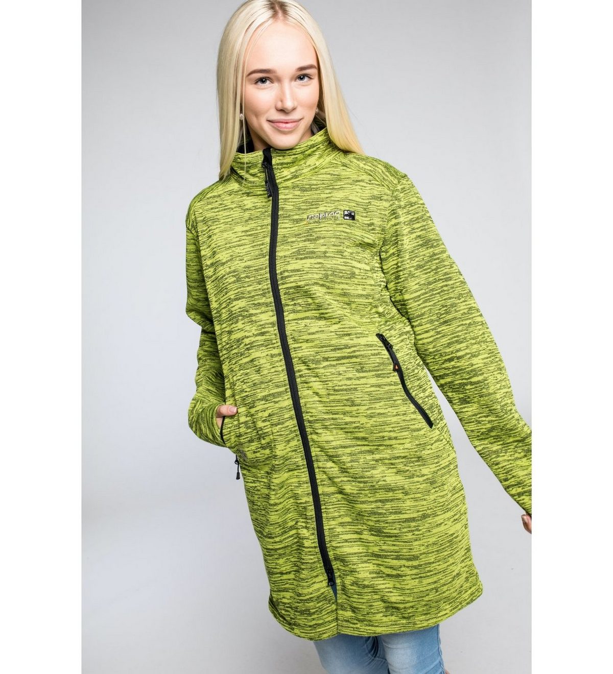 DEPROC Active Gebreide jas ELKSDALE LONG JACKET WOMEN