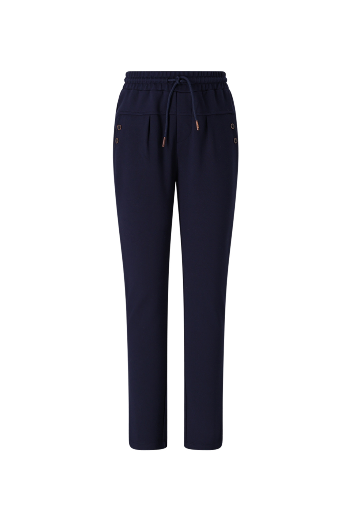 NoNo winter getailleerde broek meisjes - navy blauw - Snooze - interlock