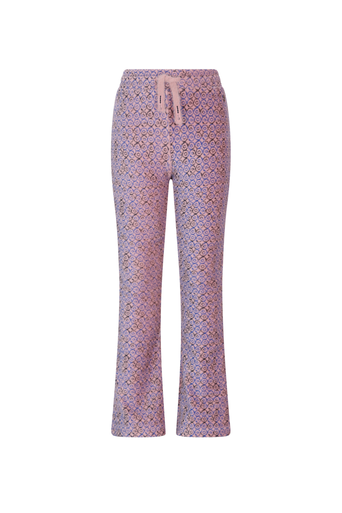 NoNo winter jersey flare broek meisjes - blauw - Sady - AOP, rib