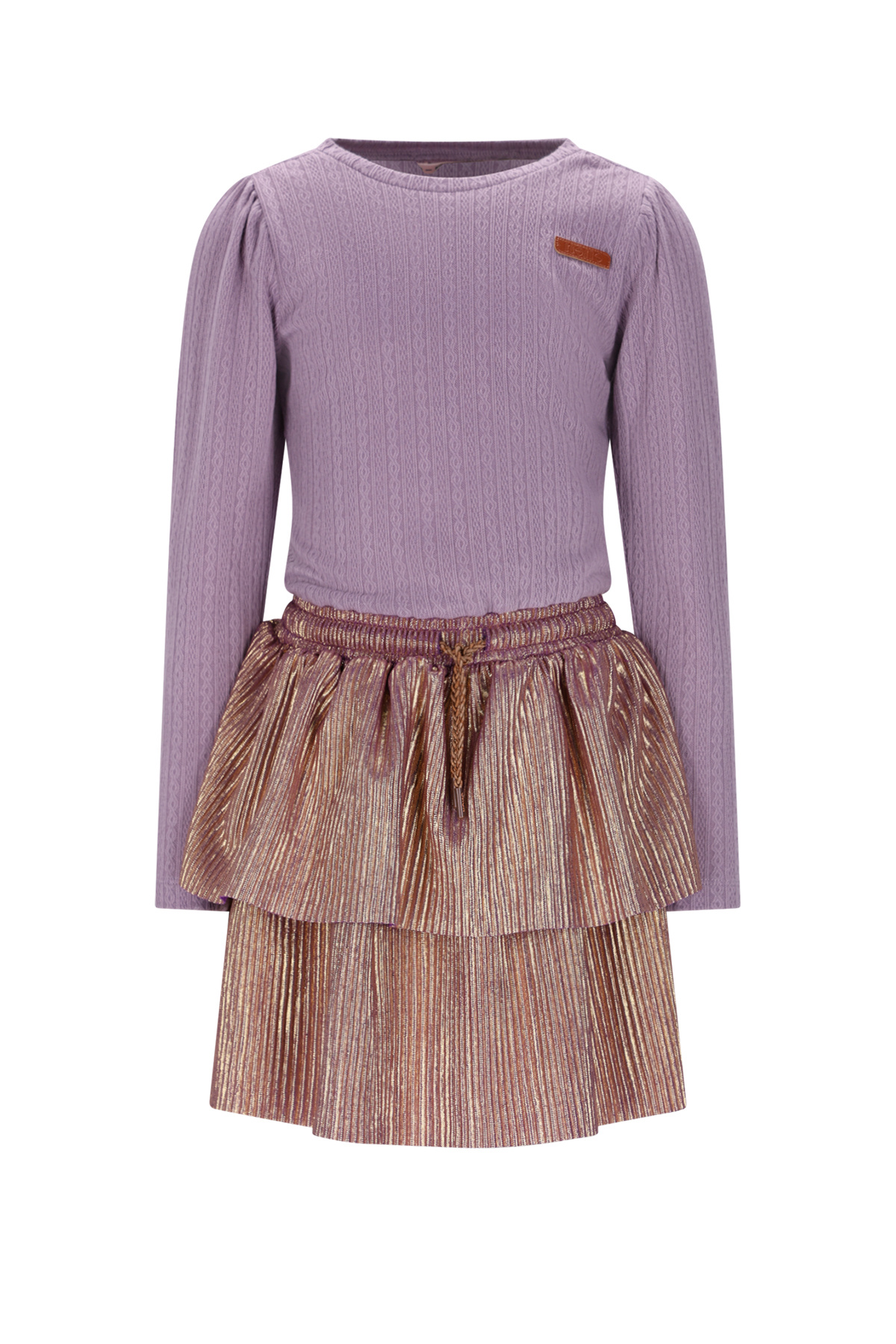 NoNo winter combi jurk meisjes - Moran - lila