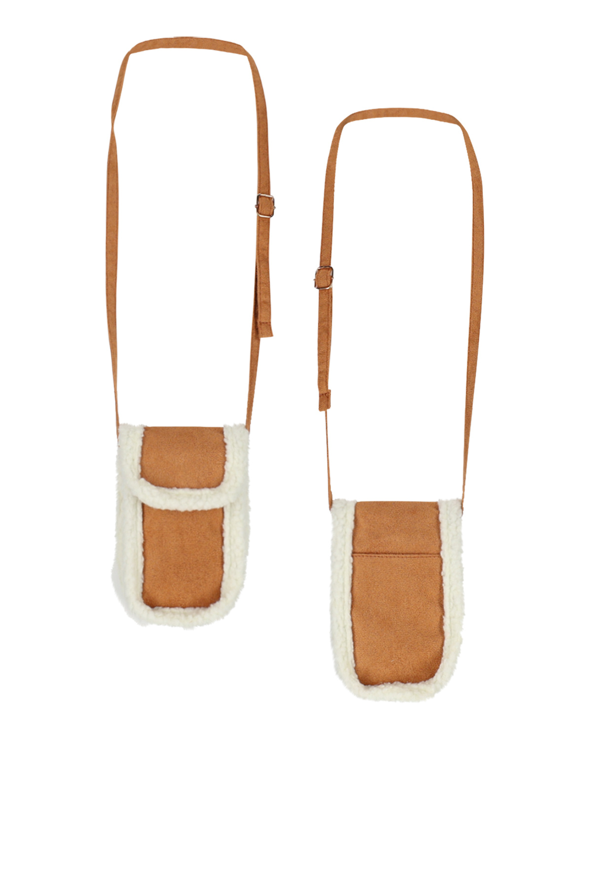NoNo winter nep suede teddy tas meisjes - oranje