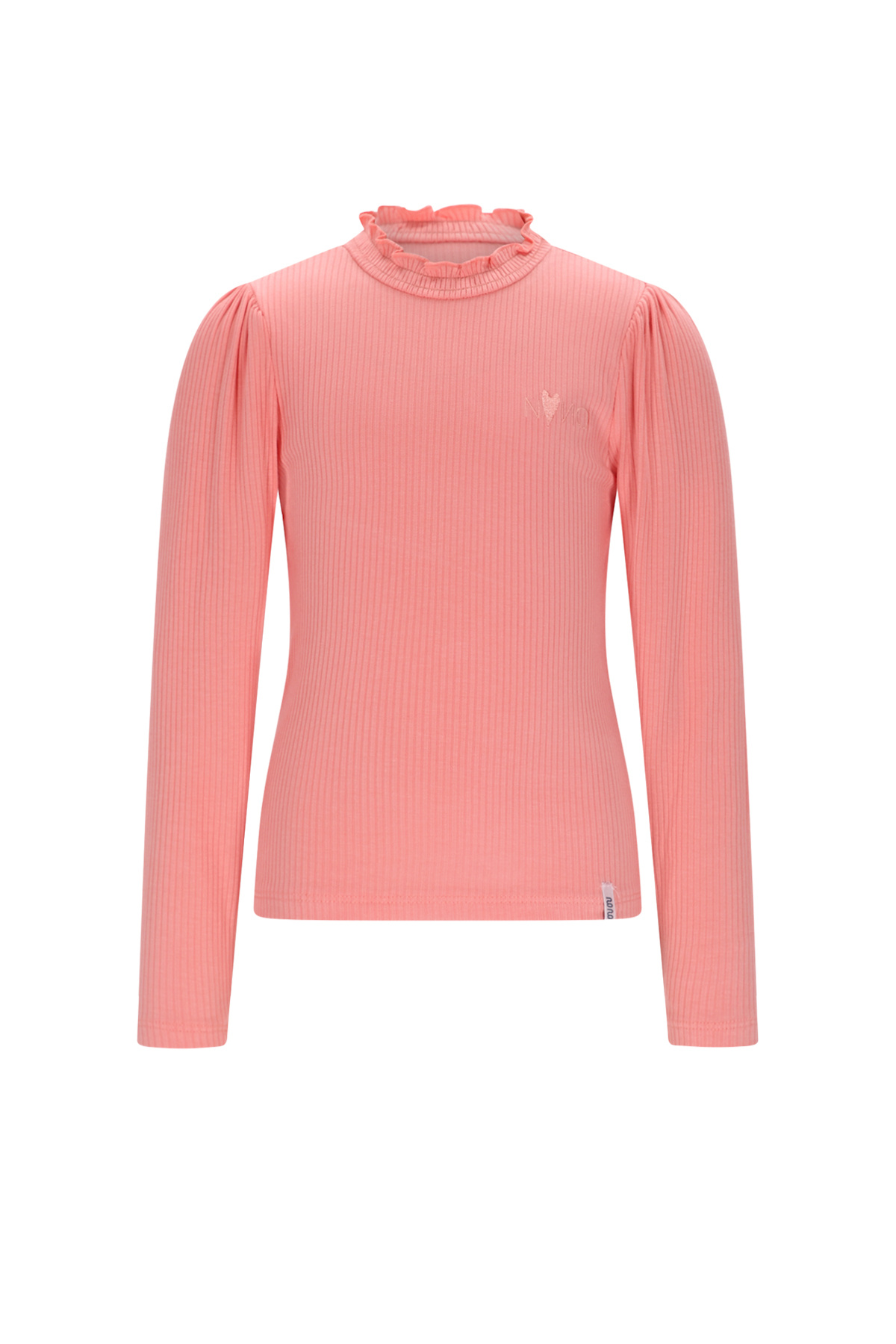 NoNo winter jersey t-shirt meisjes - roze - Koss - rib, ecovero
