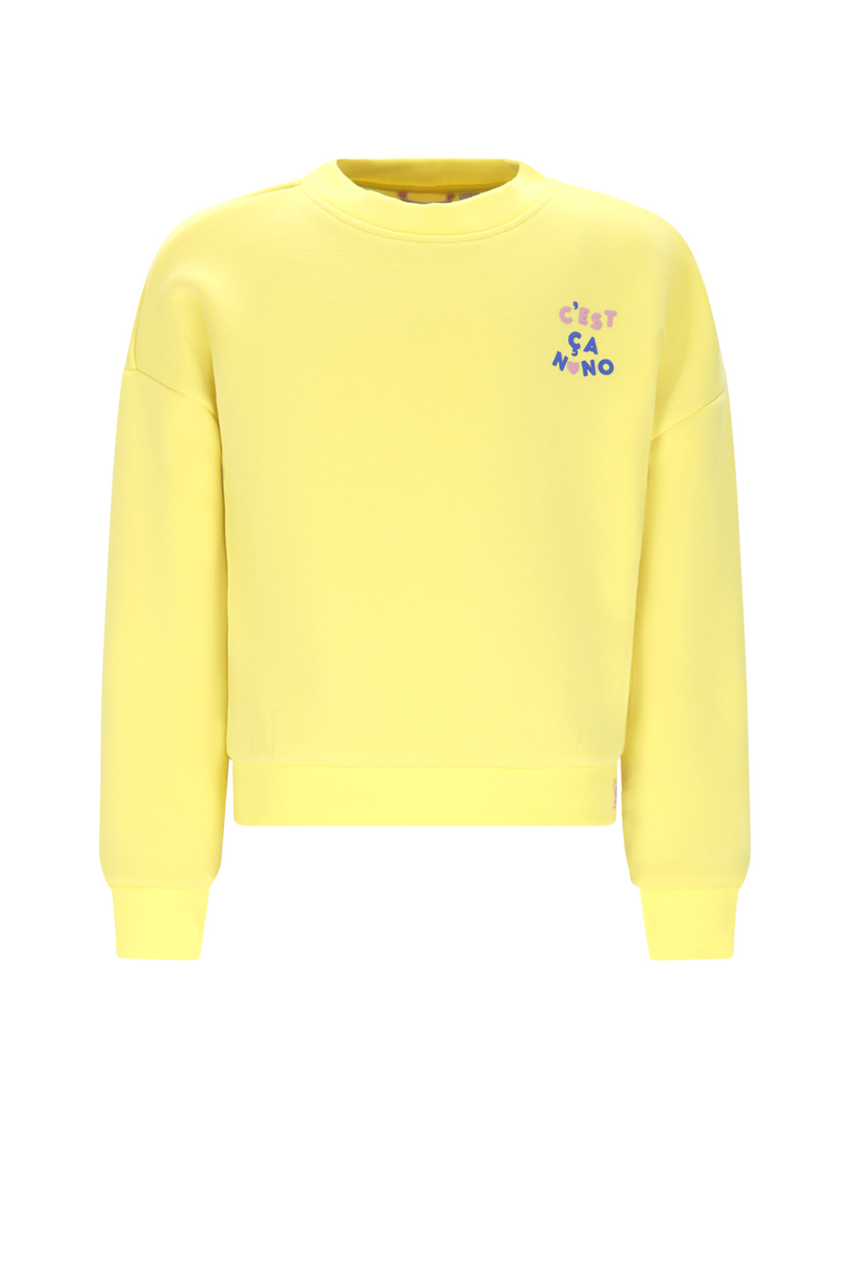 NoNo winter sweater meisjes - geel - Ko - furry, print