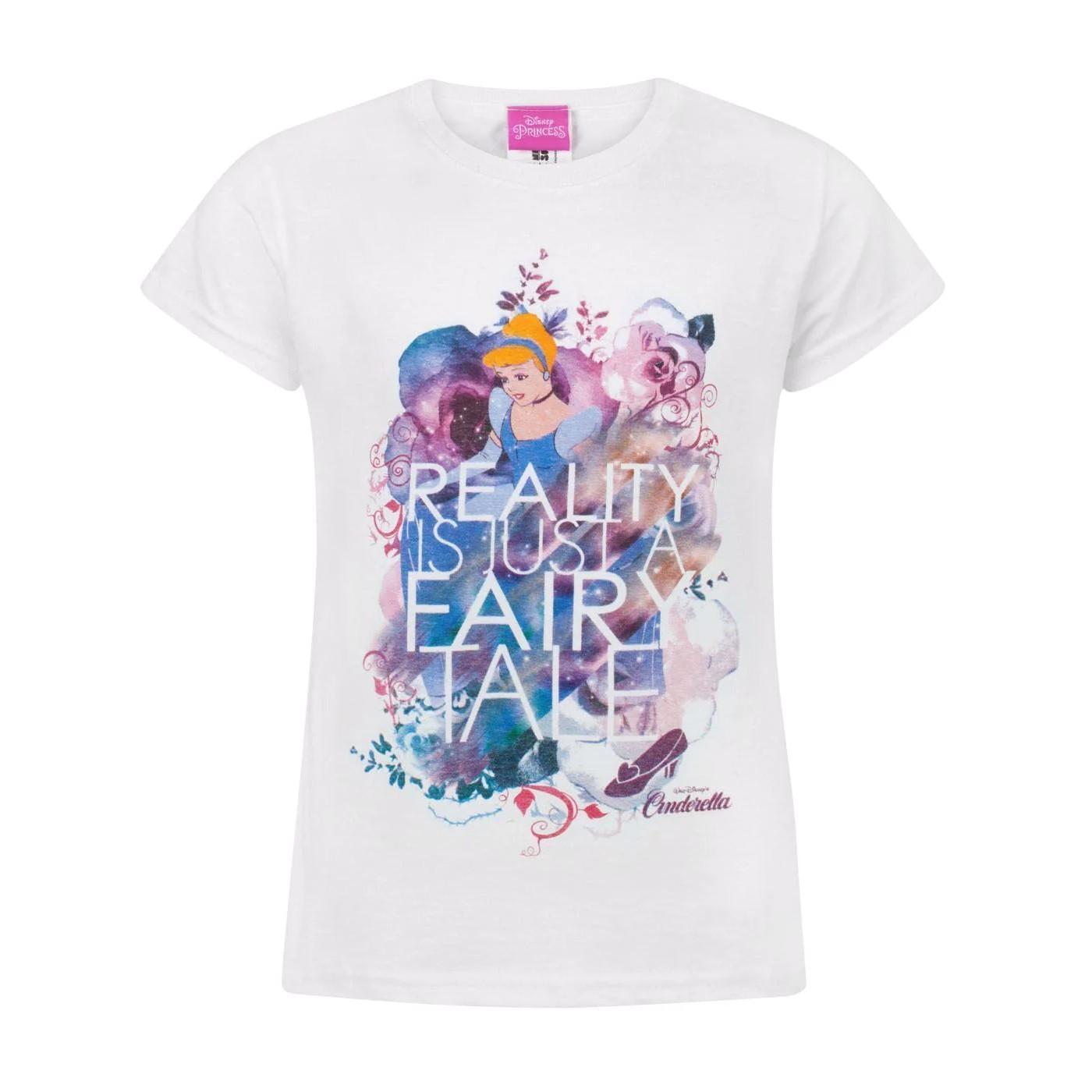 Cinderella Assepoester Girls Reality is gewoon een sprookjes T-shirt met korte mouwen 3-4 Years