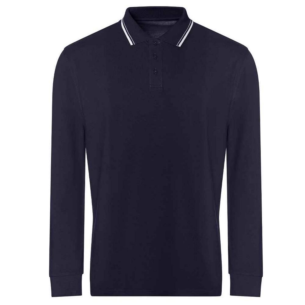 Awdis herenpoloshirt met lange mouwen en lange mouwen XXL