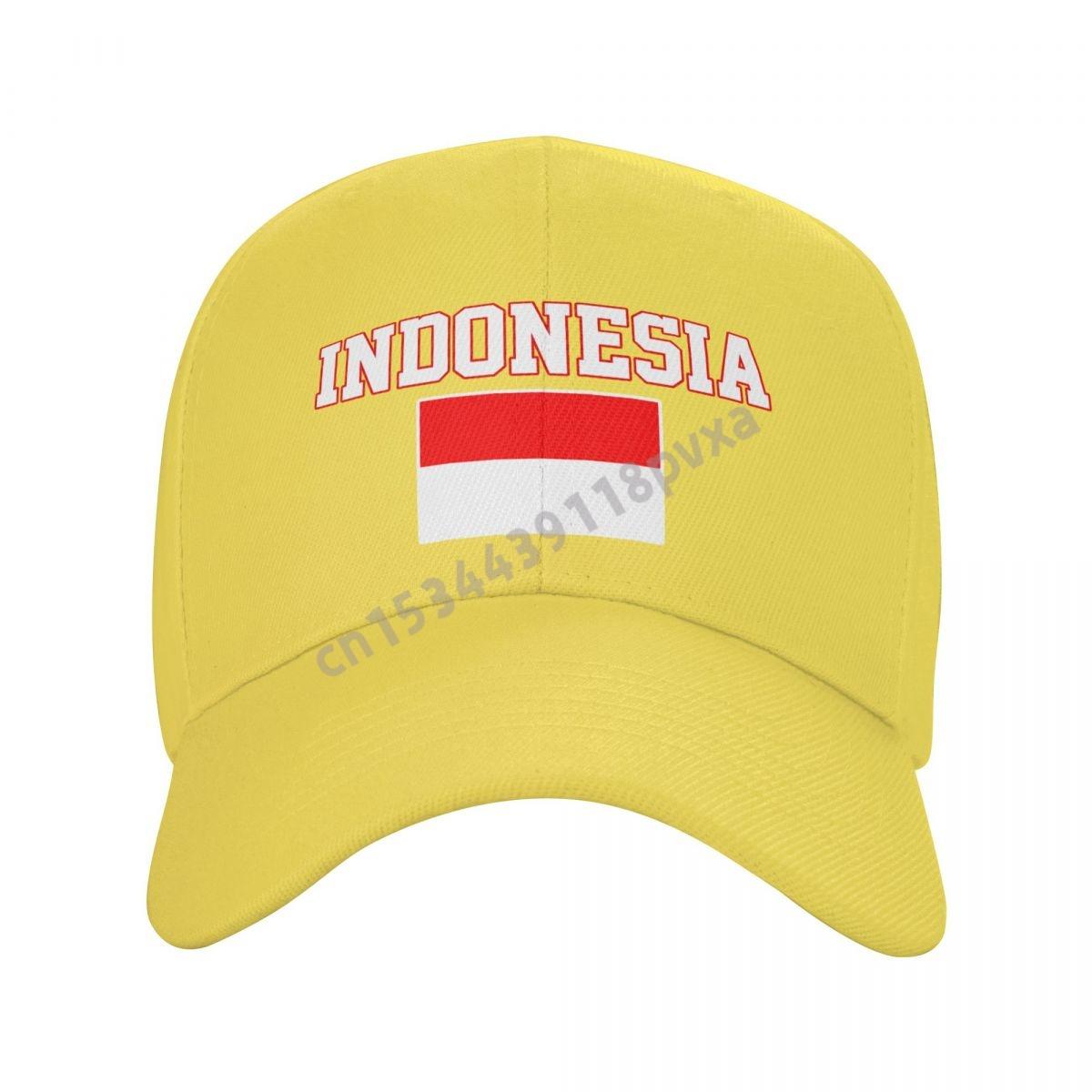 ALLRICK Baseball Cap Indonesië Vlag Indonesische Fans Landkaart Wild Zonnescherm Piek Verstelbare Outdoor Caps voor Unisex WoUnisex One Size