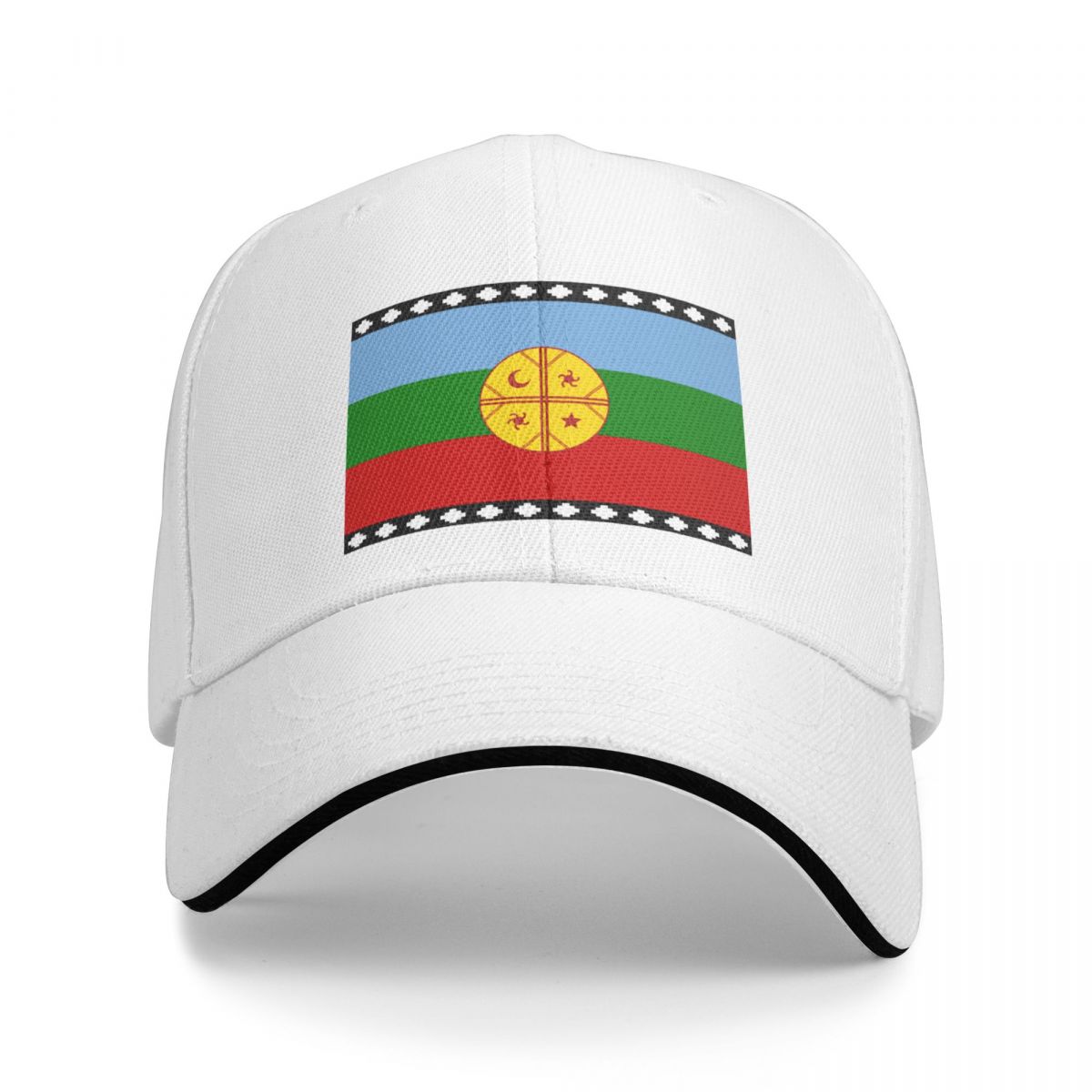 Flowers Fashion Vlag van de Mapuches Cap baseball cap Bobble hat baseball cap Unisex Dames
