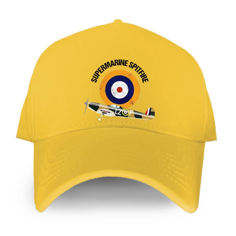 EUROLA Supermarine Spitfire RAF Warbird Militaire WW2 Vliegtuig Vliegtuig Baseball Cap Unisex Dames Caps Mode Hip Hop Hoed Adjustable