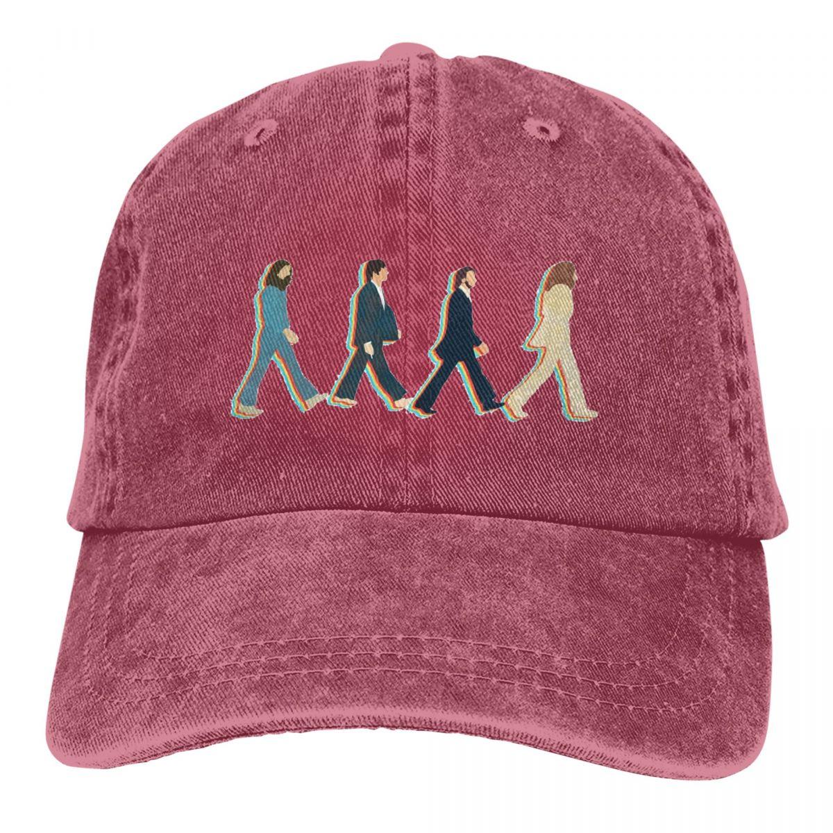 Kiki Cap Retro The Beatle Walking Road Baseball Cap Unisex Style Distressed Denim Snapback Cap Outdoor Summer Unstructured Soft Hats Cap One Size
