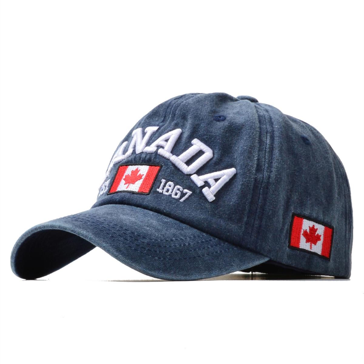 Northwood 5 kleuren CANADA borduurwerk katoenen baseball caps voor mannen vrouwen papa hoeden outdoor trucker hoeden 56-60 cm blauw