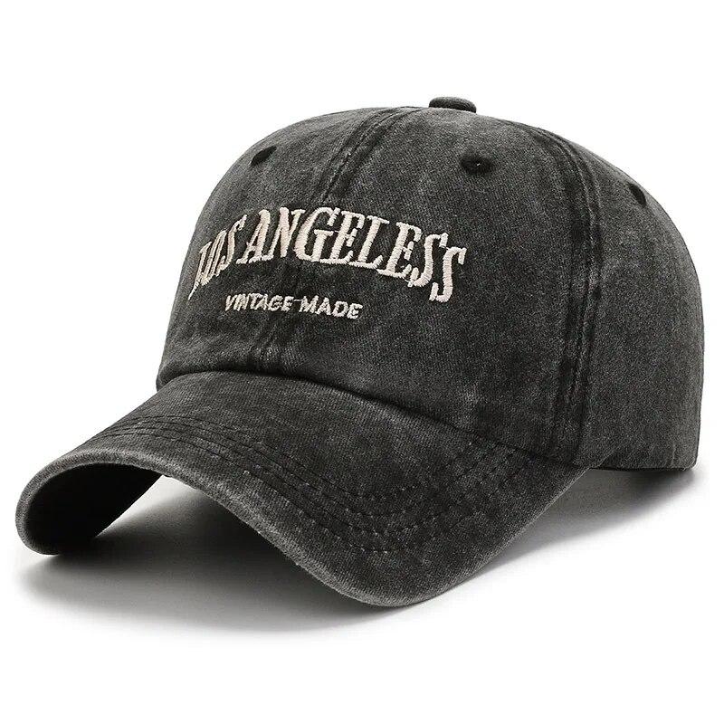 UP POSITIVE Unisex gewassen katoenen vintage pet brief borduurwerk baseball cap heren en dames buitensporthoeden 56cm-60cm zwart