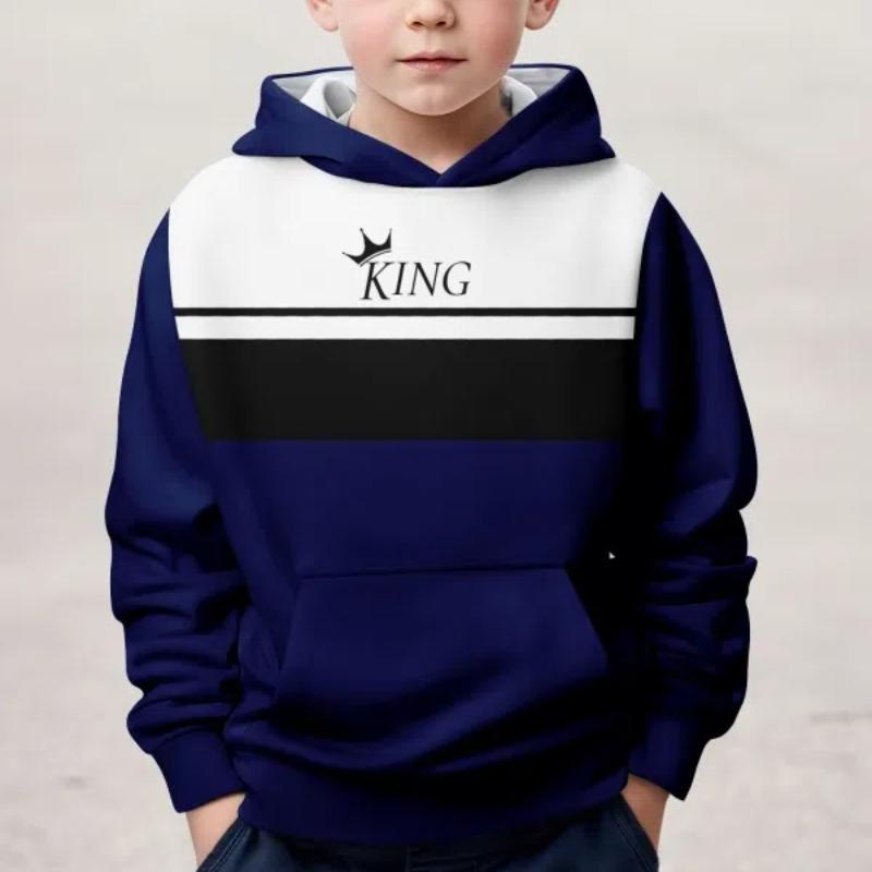 ETST 012 Lente en herfst nieuwe kinderkleding ster 3D-geprinte lange mouwen capuchontrui jongens casual ademende sportkleding 160CM