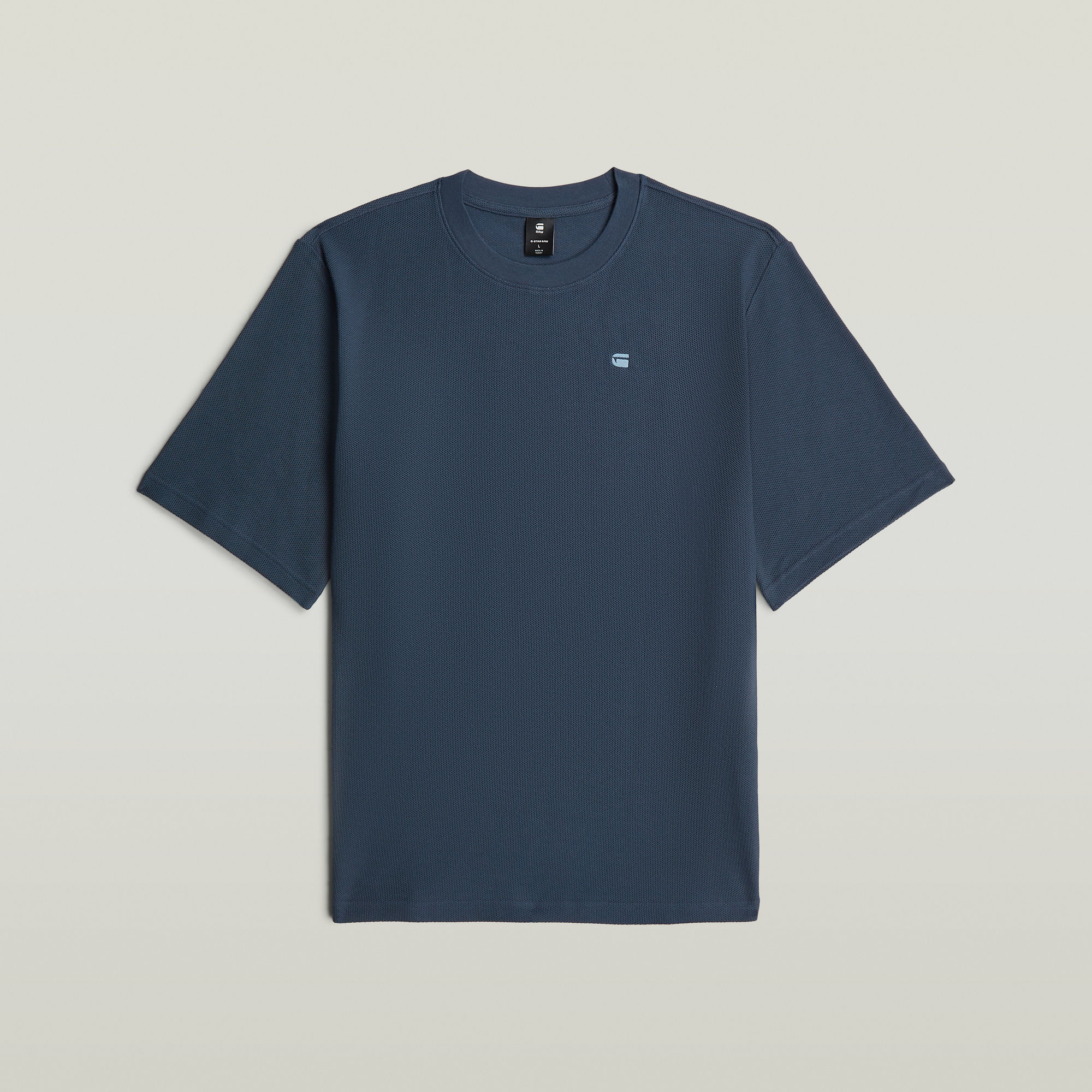 G-Star RAW Structured Chest Logo T-Shirt - Donkerblauw - Heren