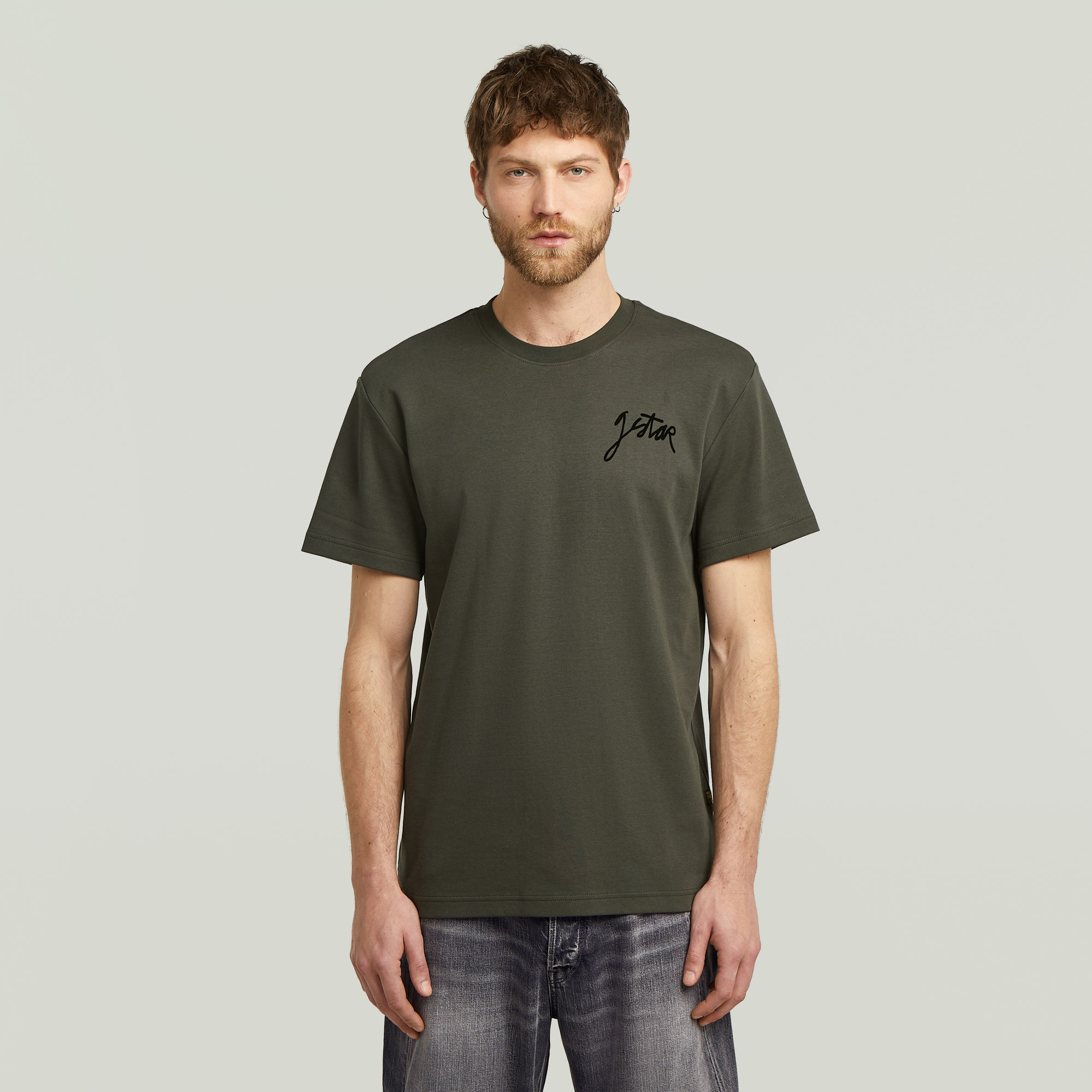 G-Star RAW Script T-shirt - Grijs - Heren